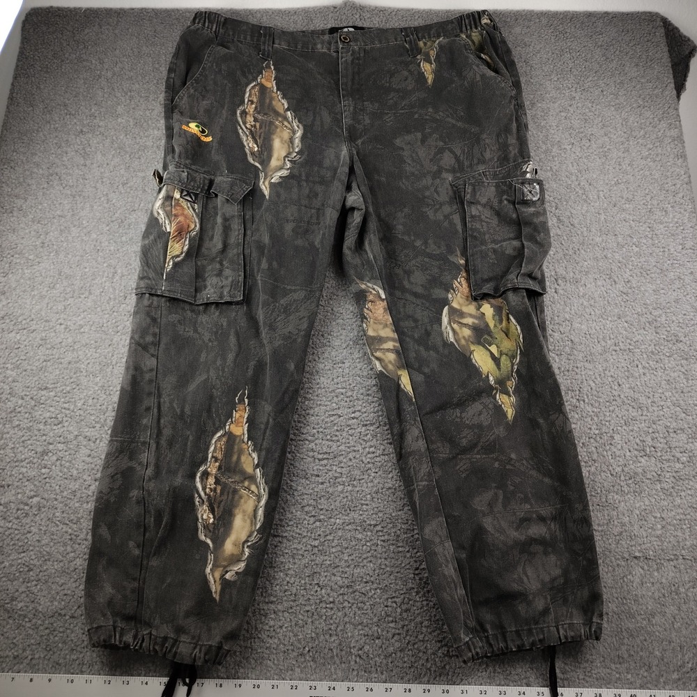 Mossy Oak Cargo Pants Mens 2XL XXL Break-Up Eclipse Camo Faded